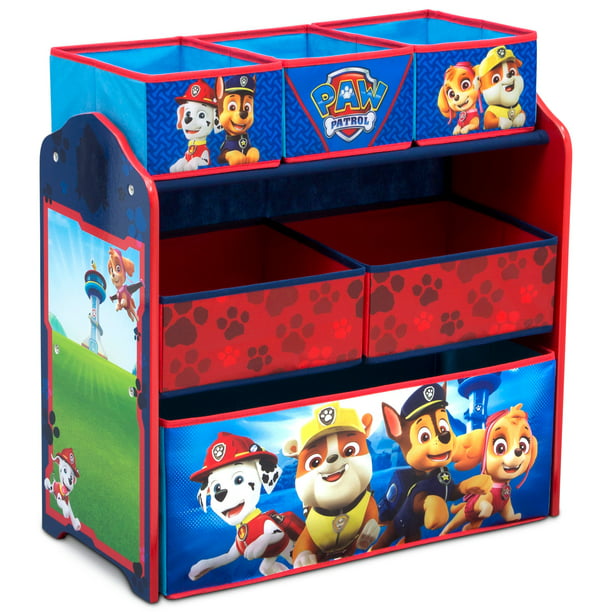 Paw Patrol Wood Toy Box Organizer Kids Furniture Wooden Storage Boys Girls New